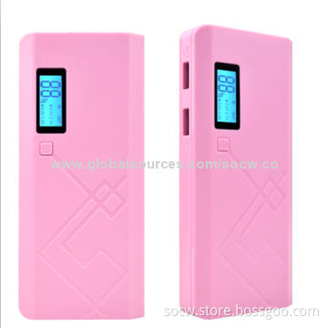 12,000mAh Power Banks for Phones with LCD Screen, LED Flashlight and Dual USB Ports